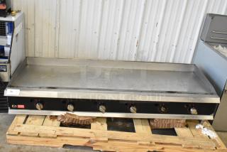 BRAND NEW Cooking Performance Group CPG Commercial Gas Griddle, countertop, thermostatic controls, scratch and dent condition.