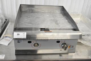 BRAND NEW 2025 Cooking Performance Group CPG 351GTCPG24NL commercial flat top griddle, natural gas, 60,000 BTU, thermostatic.