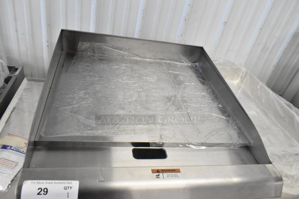 Brand new 2025 Cooking Performance Group CPG 351GTCPG24NL flat top griddle, natural gas, 60,000 BTU, thermostatic controls.