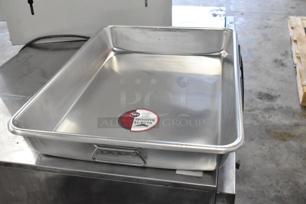 3 brand new Vollrath aluminum pans, including 9001 and 060248 models, with minor scratches and dents visible.