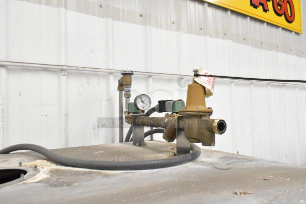 Douglas SD-20-ELEL pot and pan washer detail, pressure gauge and valve visible, used condition.