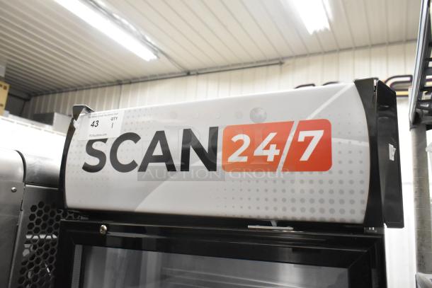 KoolMore MDR-9CP Single Door Merchandiser Refrigerator, 9 Cu Ft, 115V, features marketing sign and sale tag.