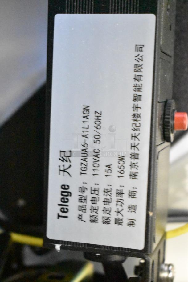 BlackShields DC0300 White Metal Air Conditioned Technology Cabinet, model TGZAU6-A1L1AGN, 110VAC, 15A, 1650W.