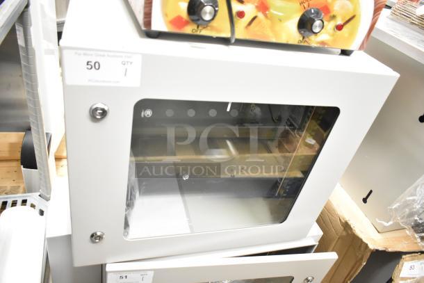 Brand new BlackShields DC0300 white metal air-conditioned technology cabinet, scratch and dent condition, no key included.