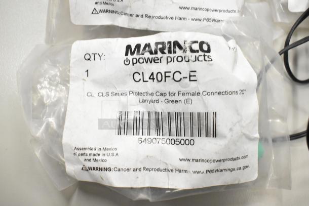 Lot of various items including Marinco CL40FC-E Protective Cap, labeled for female connections, 20-inch, with lanyard.