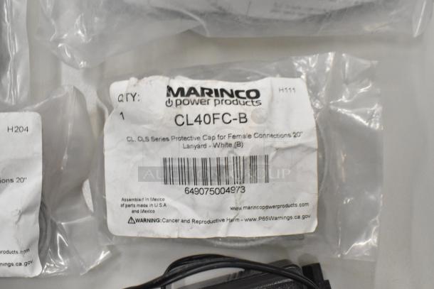 Lot of various items including Marinco CL40FC-B protective cap in original packaging with label.