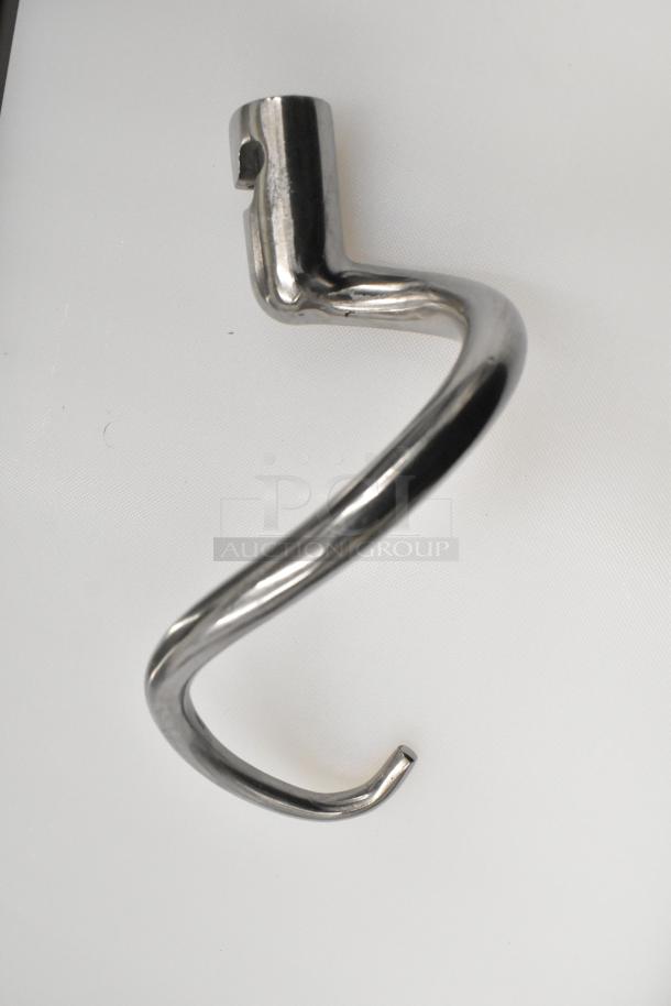 Avantco 177MIX8GY dough hook attachment, stainless steel, brand new condition, for 8-quart planetary mixer.