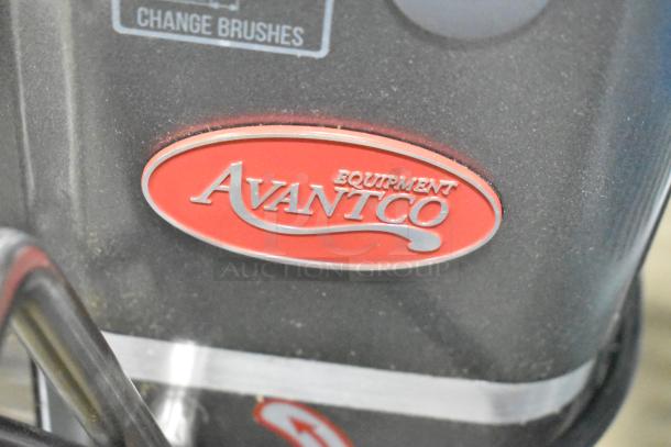 Avantco 177MIX8GY dough mixer tag, featuring a red and silver "Avantco Equipment" logo.