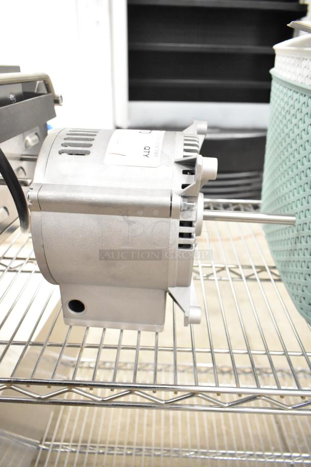 Brand new Nidec Motor, scratch and dent condition, 208-240 volts, 1 phase, visible label indicating specs.