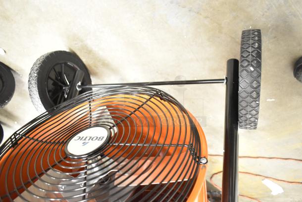 Boltic SHAG-K07F electric salamander heater, scratch and dent, 208V, 3 phase, portable with wheels, brand logo visible.