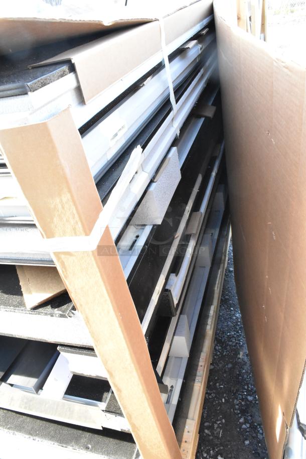 Amerikooler ND1500940S Walk-In Box panels on pallet, brand new with scratches and dents, no condenser or compressor.