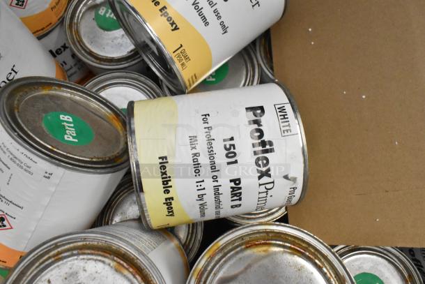 150 cans of Pro Guard chemicals including ProFlex 1501 Part A Flexible Epoxy and Part B White Epoxy, mixed ratio 1:1.