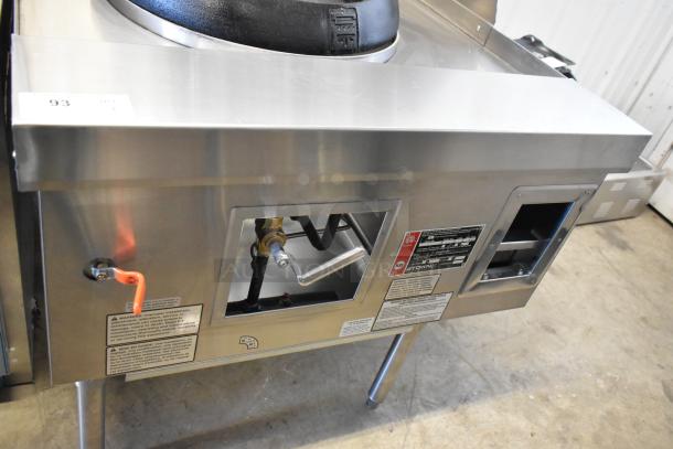 Brand new Town Y-1-SS-N natural gas wok range, 20" Cantonese chamber, 116,000 BTU, stainless steel, minor scratches.