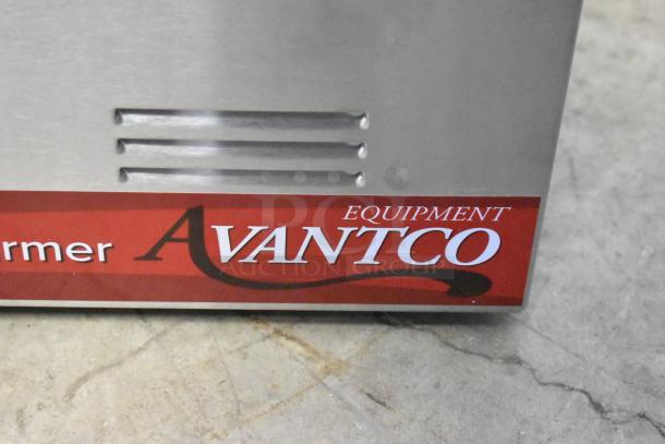 Brand new Avantco 177W50 12"x20" electric countertop food warmer, 120V, 1-phase, with visible Avantco branding.