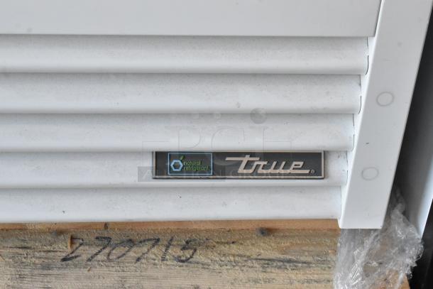 2021 True TSCI-600R-G-PH cooler, single door, poly racks, natural refrigerant label visible, 115V, 1 Phase.