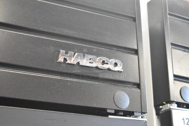 2019 Habco SE18 Commercial Cooler, black exterior, visible Habco logo. Single door, poly coated racks, 115V, 1 phase.