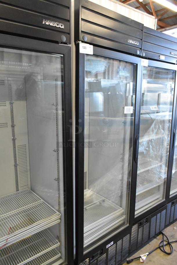 2019 Habco SE18 commercial single door reach-in cooler with poly-coated racks, 115 volts, 1 phase, excellent condition.
