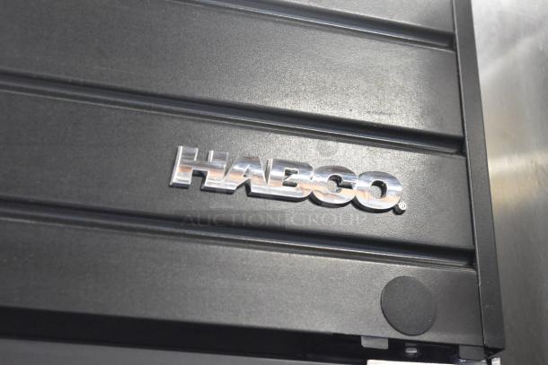 2019 Habco SE18 single door cooler, 115V, with poly-coated racks, showing the Habco logo on the black exterior.