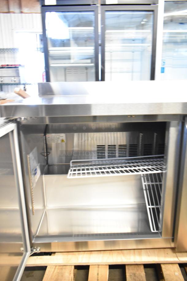 Avantco 178SSWT60RHC Commercial 60" Two Door Worktop Refrigerator, new, with 3 1/2" backsplash, scratch and dent condition.