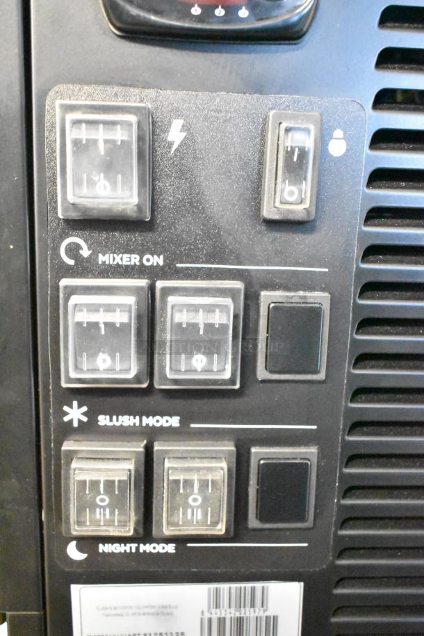 BRAND NEW Sencotel Freazy 2 Slushie Machine control panel showing Mixer, Slush, and Night Mode settings; 115V, 1 Phase.
