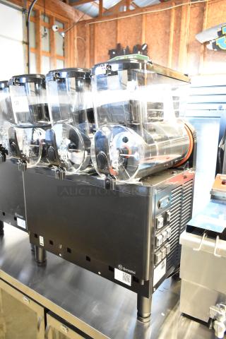 Brand new Sencotel Freazy 3 slushie machine, 3 hoppers, 115V, 1 Phase, scratch and dent condition, commercial use.