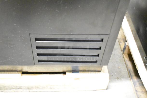 Brand new 2025 True TD-80-30-HC black bottle cooler, commercial, 3 sliding lids, 115V, 1 phase. Scratch and dent condition.