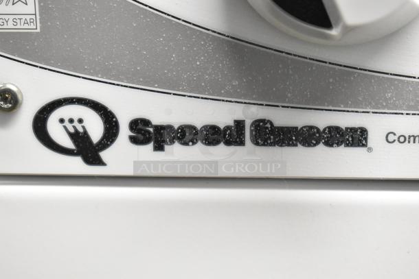 Speed Queen Alliance front load washer AFN50FSP111TW01 and dryer ADG4BFGS111TW01 logo detail.