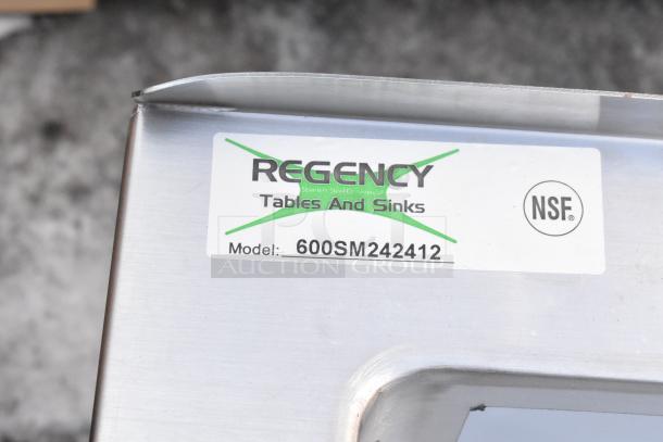 BRAND NEW SCRATCH AND DENT! Regency 600SM242412 mop sink; 29" 16-gauge stainless steel; NSF certified; 24"x24"x12" bowl.