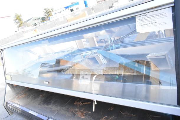 Custom Deli's DILW8CBSS metal merchandiser display case, commercial floor style, clear front, 120/208V, 1 phase.