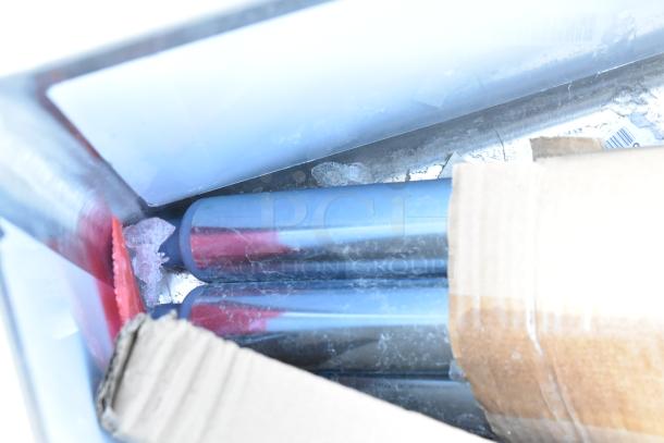 Steelton 522CS31818LR stainless steel 3 bay sink with dual drain boards, brand new, visible packaging and protective materials.