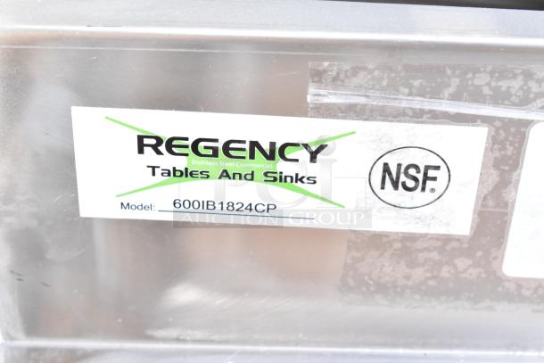 BRAND NEW Regency 600IB1824CP underbar ice bin, 18" x 24", with cold plate, bottle holders, NSF certified.
