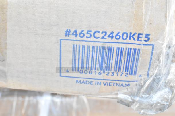 Cardboard box with barcode and item code #465C2460KE5, marked "Made in Vietnam," shows packaging detail for scratch and dent items.