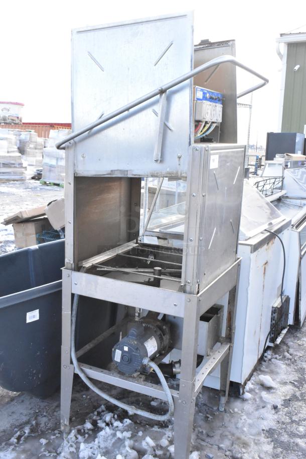 Knight GT Series commercial pass through dishwasher, stainless steel, used condition, visible control panel, exterior markings.