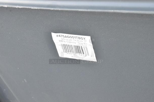 BRAND NEW Lavex 475AG001TBGY 0.5 cu yd Tilt Truck, 300 lbs capacity, gray, scratch and dent condition, label visible.