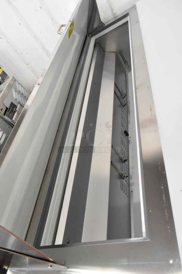 Mainstreet 829PT72 prep table, brand new, stainless steel, scratch and dent, mega top, commercial casters, 115V, 1 phase.