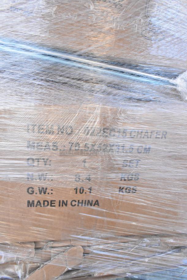 Sealed cardboard box with visible markings: 70.5x35.5 cm, G.W. 10.1 KGS, "Made in China." Contains new items.