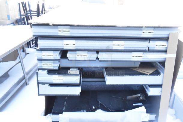 Brand new Amerikooler ND1500940S Walk-In Box, 5.5'x8'. Scratch and dent condition, no condenser or compressor.