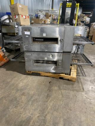 Lincoln Impinger 1600 Series Commercial Stainless Steel Natural Gas Powered Double Stacked Conveyor Pizza Oven! Model: 1601-000-U-K1969 SN: 1211235000879/1211235000878! 120V 1 Phase! 2X Your Bid Makes One Unit! - Item #1192388