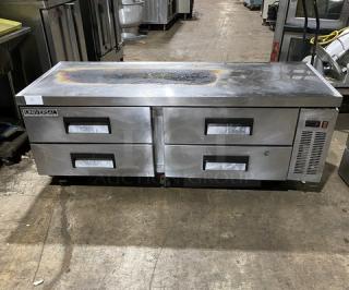 Universal Coolers Commercial Stainless Steel 4 Drawer Refrigerated Chef Base! On Casters!