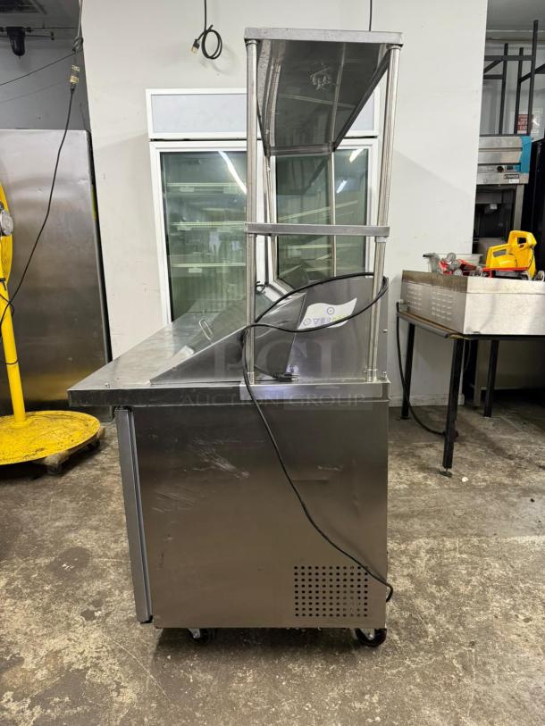 Falcon Food Service AST-60M 60" Mega Top Prep Table w/ (24) Pan Capacity with shelfs - Image 4 of 6