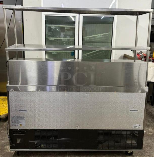 Falcon Food Service AST-60M 60" Mega Top Prep Table w/ (24) Pan Capacity with shelfs - Image 5 of 6