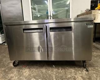 Dukers DUC60F 2-Door Undercounter Commercial Freezer in Stainless Steel