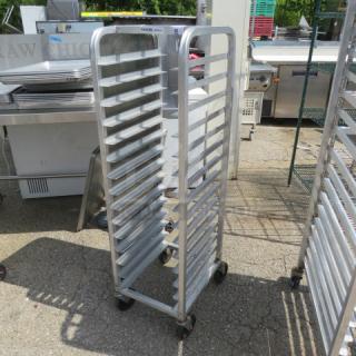 Channel HT315 speed rack on casters, 15.5x18x4 inches, metal, used condition, ideal for efficient tray storage.