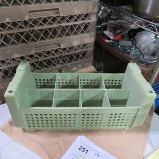 Vollrath Flatware Dish Rack, Model 52640, 3XBID, in green plastic, featuring multiple slots, priced at $119.13.