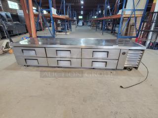 True TRCB-110 110" 6-Drawer Commercial Chef Base! Transform your kitchen workflow! This massive 110-inch True Chef Base is the ultimate workstation for any busy restaurant, catering business, or commercial kitchen.