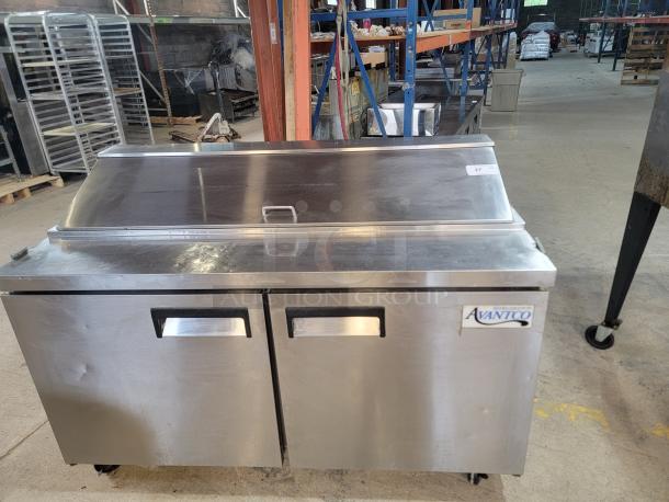 Avantco 178APT60HC Refrigerated Prep Table - Tested & Working! This unit is perfect for pizzerias, sandwich shops, or any establishment needing convenient cold storage and ample prep space. - Image 1 of 4