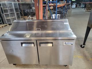 Avantco 178APT60HC Refrigerated Prep Table - Tested & Working! This unit is perfect for pizzerias, sandwich shops, or any establishment needing convenient cold storage and ample prep space. - Item #1193686