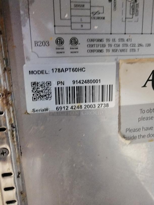 Avantco 178APT60HC Refrigerated Prep Table - Tested & Working! This unit is perfect for pizzerias, sandwich shops, or any establishment needing convenient cold storage and ample prep space. - Image 4 of 4