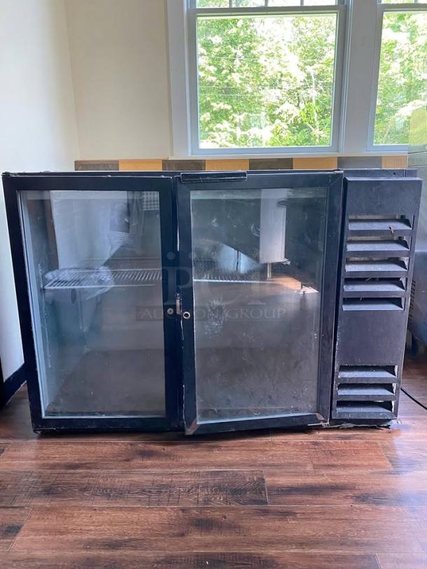 Beverage-Air BB48G Commercial Back Bar Cooler - 2 Glass Doors!  This reliable unit is perfect for keeping a wide variety of bottled or canned beverages perfectly chilled and attractively displayed, making it ideal for bars, pubs, restaurants, or even a home bar setup. - Image 1 of 3