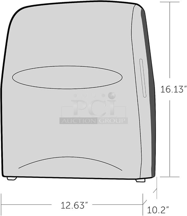 Kimberly-Clark 09991 Sanitouch Hard Roll Towel Dispenser, brand new, dimensions 16.13"x12.63"x10.2", commercial-grade.